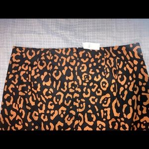 Ann Taylor Factory A-Line Leopard Skirt Sz. 16 NWT
